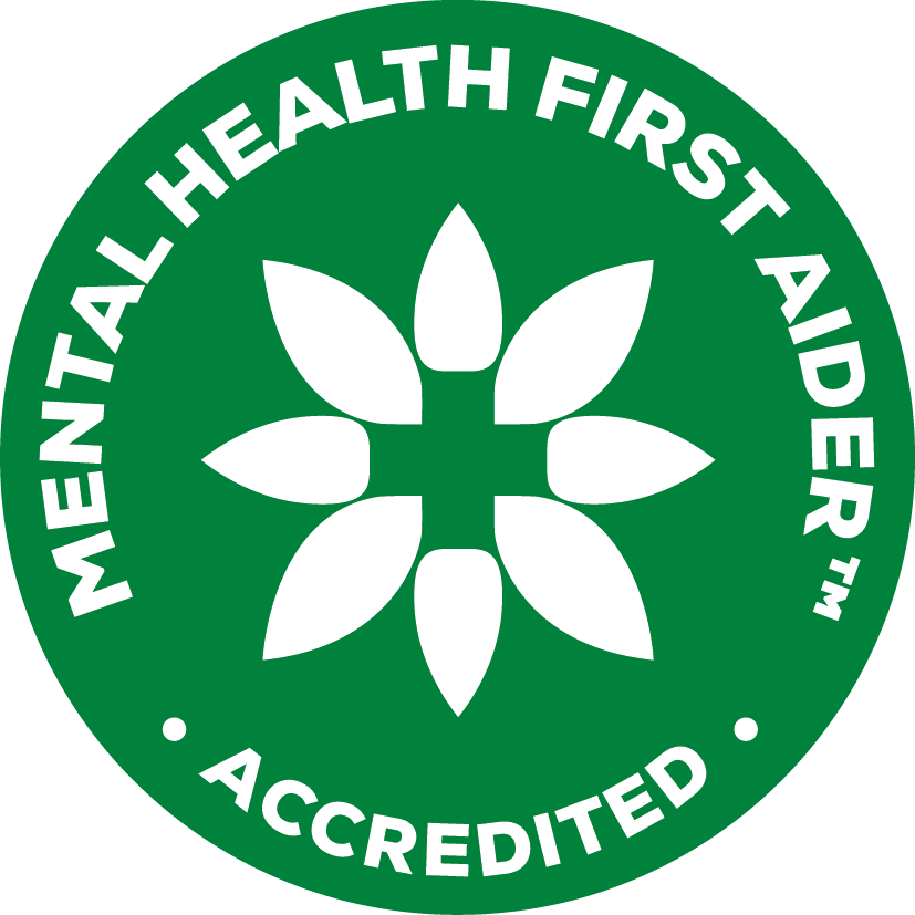 Mental Health First Aid accreditation badge